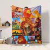1Pc Lion Collage Blanket Soft And Comfortable Casual Warm Camping Travel Christmas Halloween Xmas Gift M924338