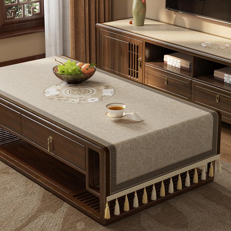 Coffee Table Tablecloth Living Room Light Luxury High-End Tv Cabinet Long Cover Cloth Dining Table Decorative Tablecloth