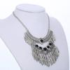Vintage Statement Boho Necklace For Women Leaves Tassel Blue Black Red Beads Rhinestone Bohemian Necklace Party Jewelry Gift