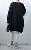 Gold Japan Plus Size Cocoon Long Perfect for and Size 4L Women's Tunic, Sleeve, Fleece-Lined, Fall, Spring, Autumn, Winter, Cros-140107, Black,