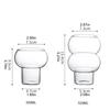 300/520ml Coffee Mug Gourd Shape Cocktail Glass Household Transparent Whiskey Wine Yogurt Dessert Glass Cup Bar Drinkware