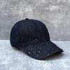 Spring And Summer High-Quality Plaid Sequins Washed Cotton Baseball Cap Women'S Versatile Street Cap