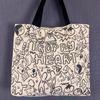 Koreanische Version der Stofftasche für weibliche College-Studenten, niedliche Umhängetasche für den Unterricht, große Kapazität, Tragetasche, Rucksack aus Graffiti-Canvas