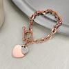 Fashion love heart bracelet jewelry personalized titanium steel bracelet for women