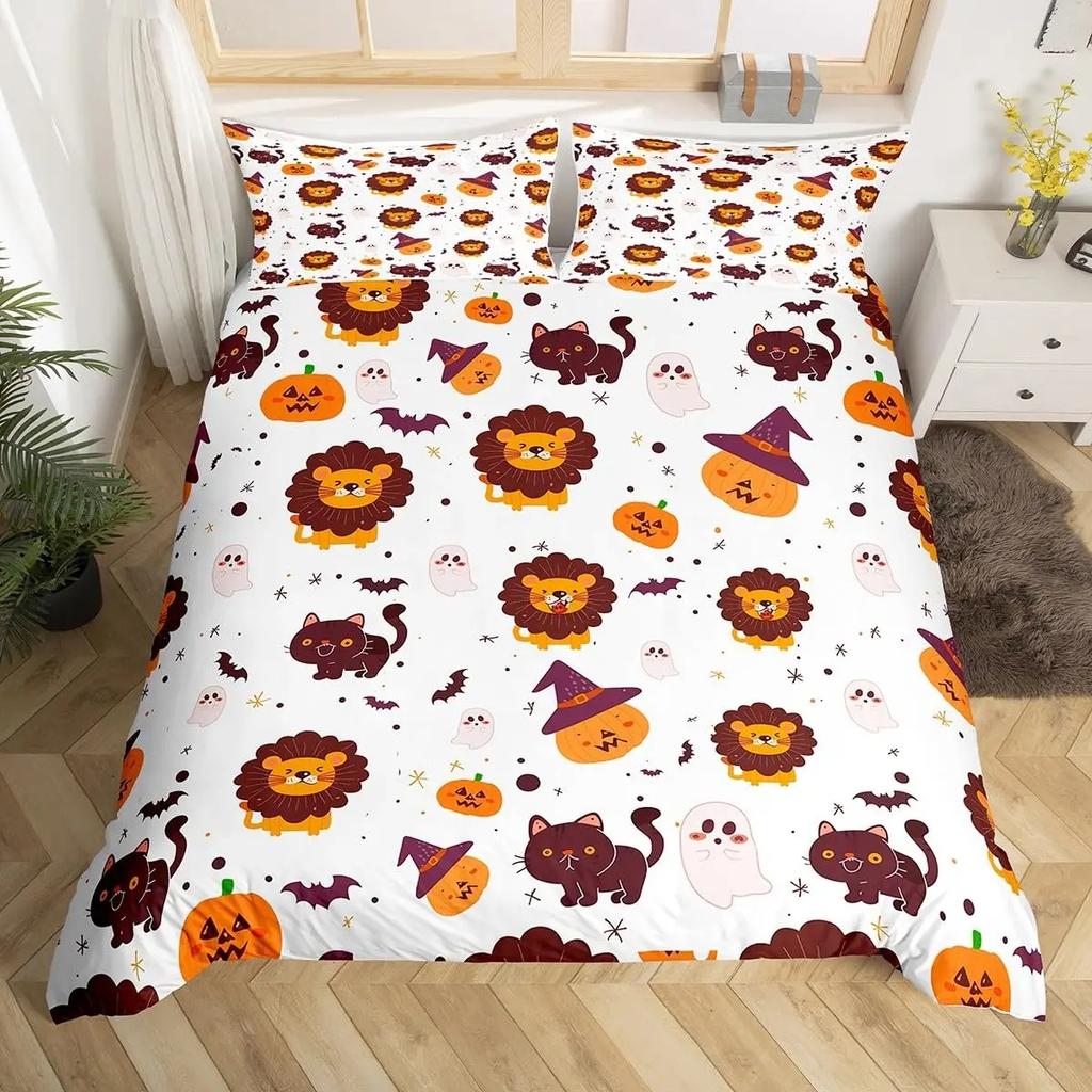 Ložní souprava Sugar Skull Queen Povlak na přikrývku s kostrou pro chlapce dívky teenagery Růžový povlak na přikrývku s mašlí Halloweenský motiv Povlak na prošívanou deku