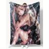Anime Girlthemed Pattern Flannel Printed Blanket Suitable for All Seasons Suitable for Living Room Office Sofa and Travel