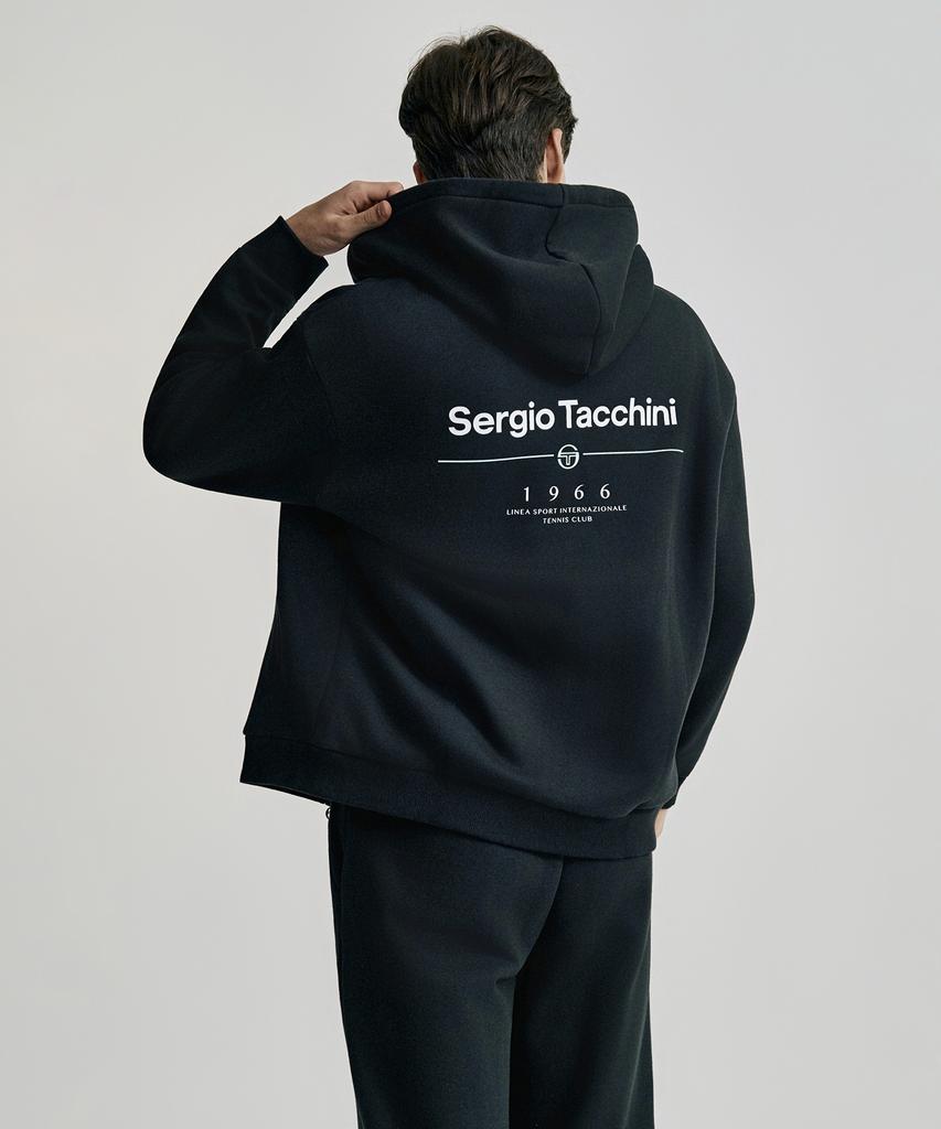 Sergio Tacchini U Daily Fleece-Lined Zip-Up Hoodie (Black)