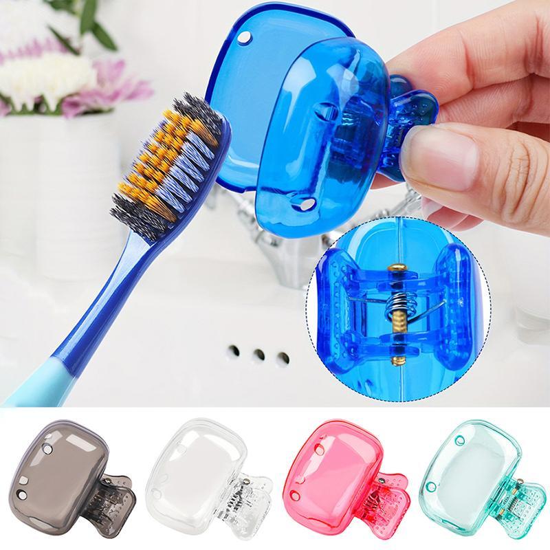 Ventilated Toothbrush Head Cover Clip, Portable Dustproof PP Tooth Brush Protector for Travel Home