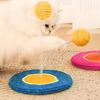 Sisal Rope Cat Scratcher Round Sisal Cat Scratching Mat And Spring Scratch Ball Cat Scratch Toy for Kittens Relieves Boredom Protects Furniture