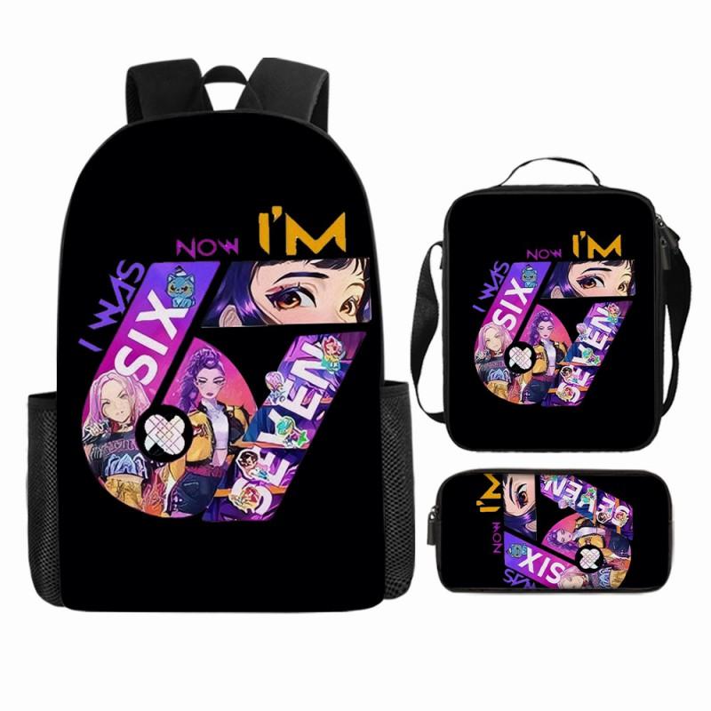 Cartoon Brainrot-Themed Backpack Crossbody Bag Pencil Case School Kids Ages 10-12