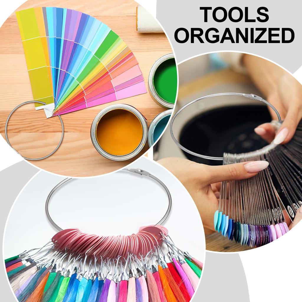 8 Pcs 6In Metal Rings Wrench Ring Organizer For Tools Metal Rings For Crafts Index Card Key Easy Open Close Large Binder Loops F