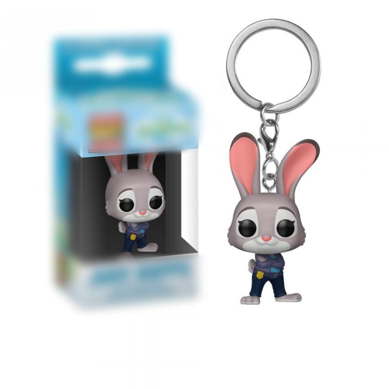 Zootopia 2 Character Keychain: Judy, Nick, Bogo, and Burt Figurine Pendant Gift.