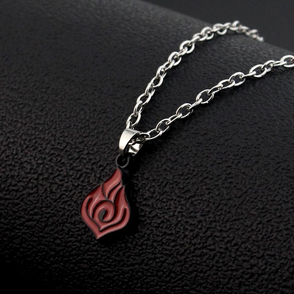 Genshin Impact Pendant Necklace Teen Cute Anime Cartoon Ghost Stainless Steel Necklace for Men Women Jewelry Accessories Gift