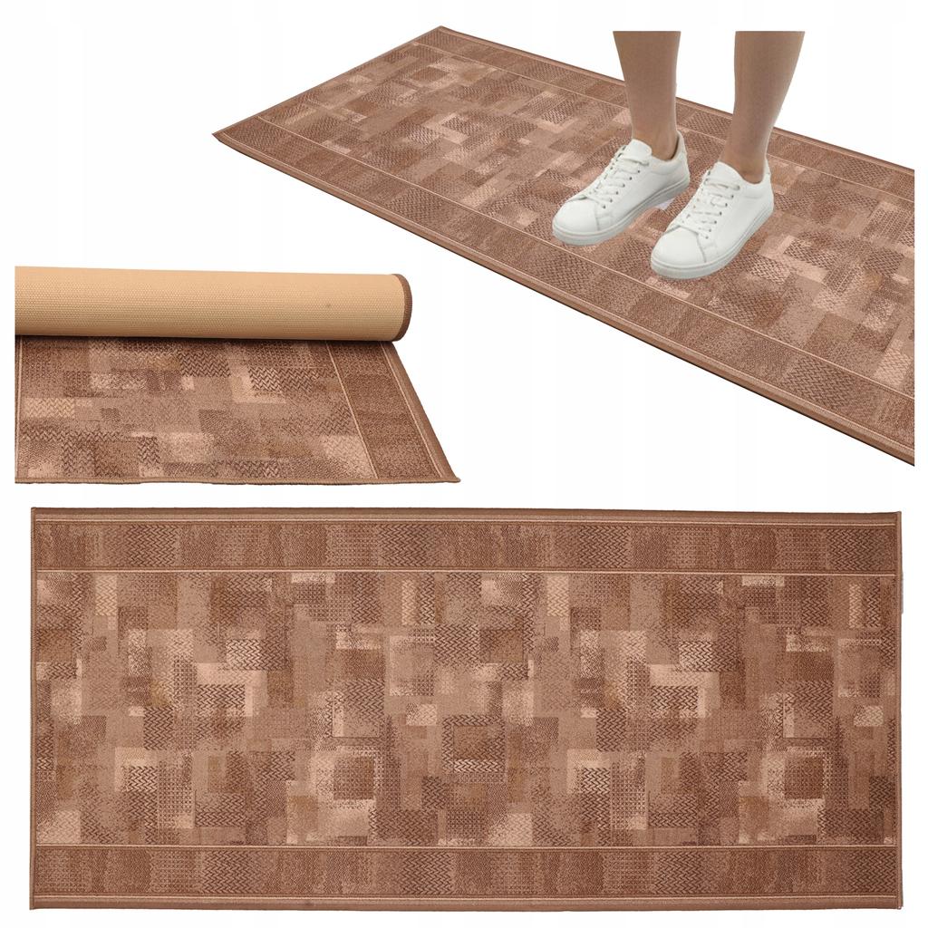 [5] COLORADO BROWN 67x200cm Anti-slip Rug D7563