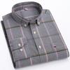 Men's Oxford Long Sleeve Shirt 100% Cotton Wrinkle Resistant & Breathable, Solid Plaid Striped Comfort Casual Button-down Shirts