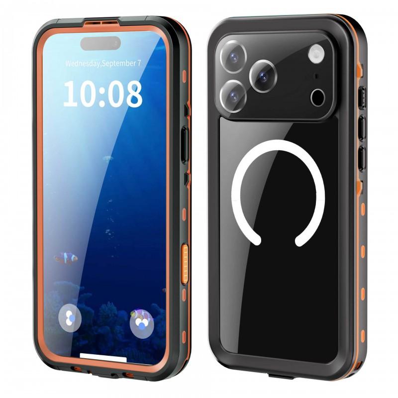 Transparent Full-Body PC Case With MagSafe Compatibility IPhone 13 To 17 Series Shockproof Waterproof IP68