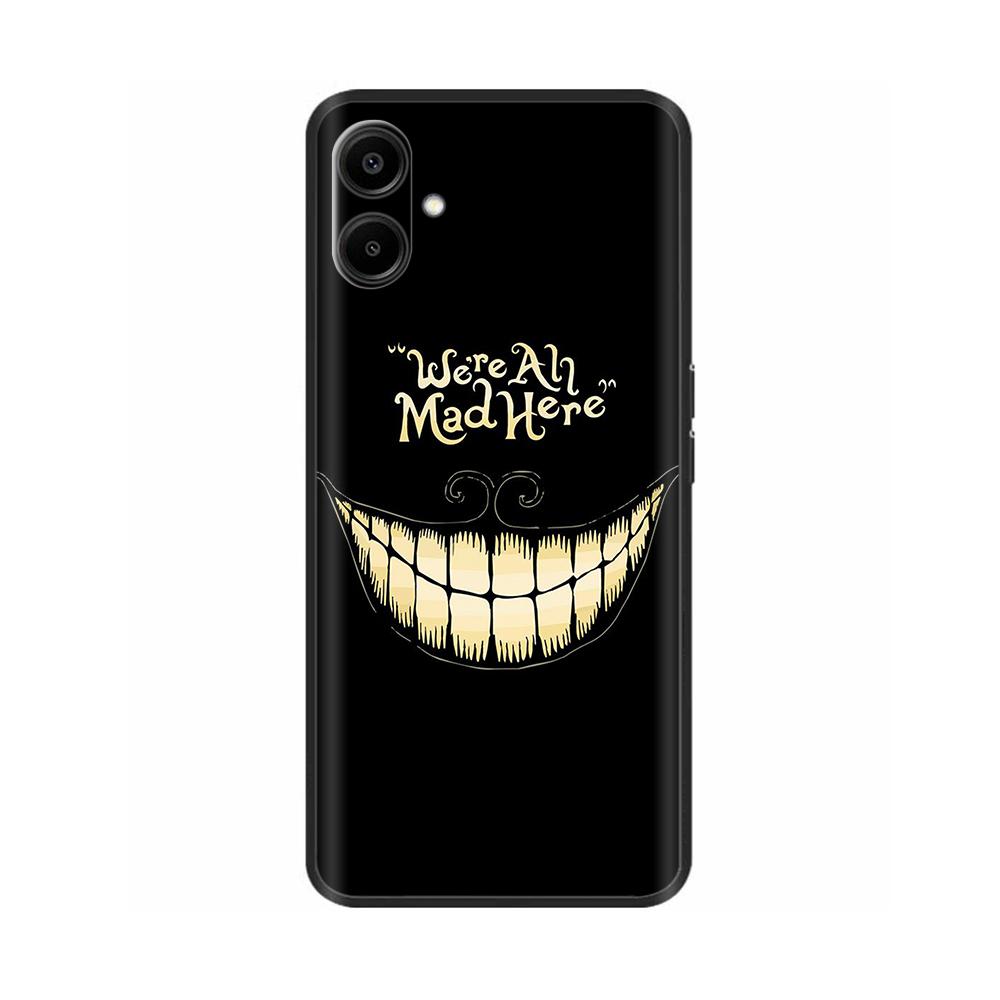 For Samsung Galaxy A06 Back Cover Soft Black Print Silicone Bumper Phone Case for Samsung Galaxy A06 A05 A04 Cases Fundas Coque