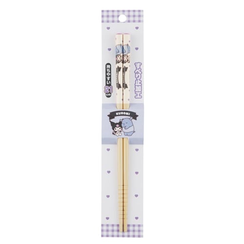 Skater ANT4-A 21cm Bamboo Safety Chopsticks with Kuromi and Sanrio Friends
