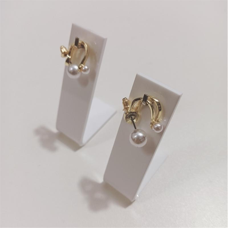 Pack Of 10 Acrylic Earring Display Stands Elegant White Jewelry Organizers Ear Accessories Rack for Home Or Retail Use