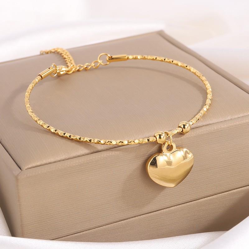 Korean Fashion Titanium Steel Diamond Inlaid Women's Luxury Bracelet