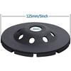 HERZO Disque Diamant 125mm, Meule Abrasive à Poncer Béton-Double Rangée