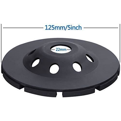 HERZO Disque Diamant 125mm, Meule Abrasive à Poncer Béton-Double Rangée