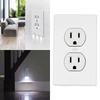 Versatile Wall Outlet Cover Socket Plate With Led Night Light Sensor For Safe Use