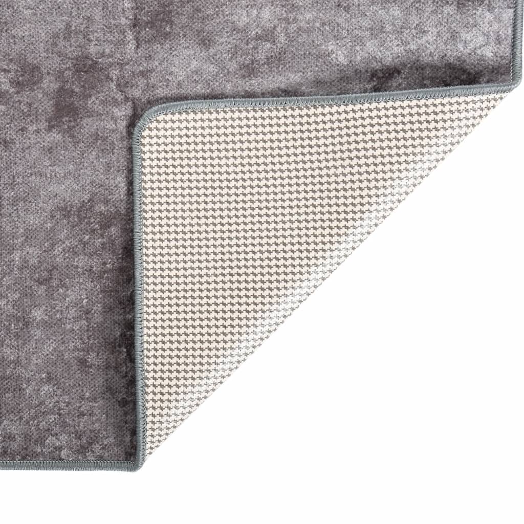 Washable Rug 80 X 150 Cm Gray