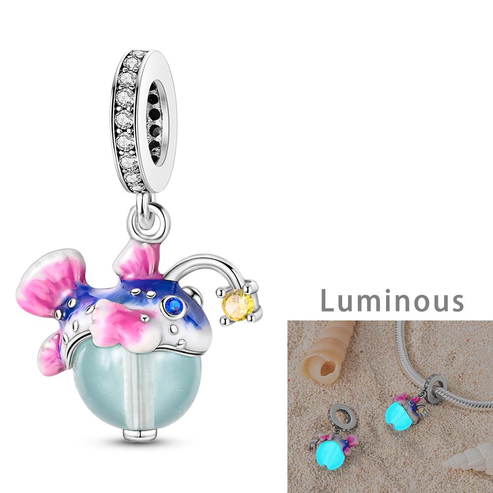 Copper Plated Summer Turtles Starfish Octopuses Charms Beads Fit Original Bangle Bracelet Charm Diy Women Jewelry Gift