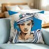 Jojo Josuke Higashikata-A  Pillow Case Square Double-Sided Sofa Cushion Cover Bedroom Bedside Pillow Gift