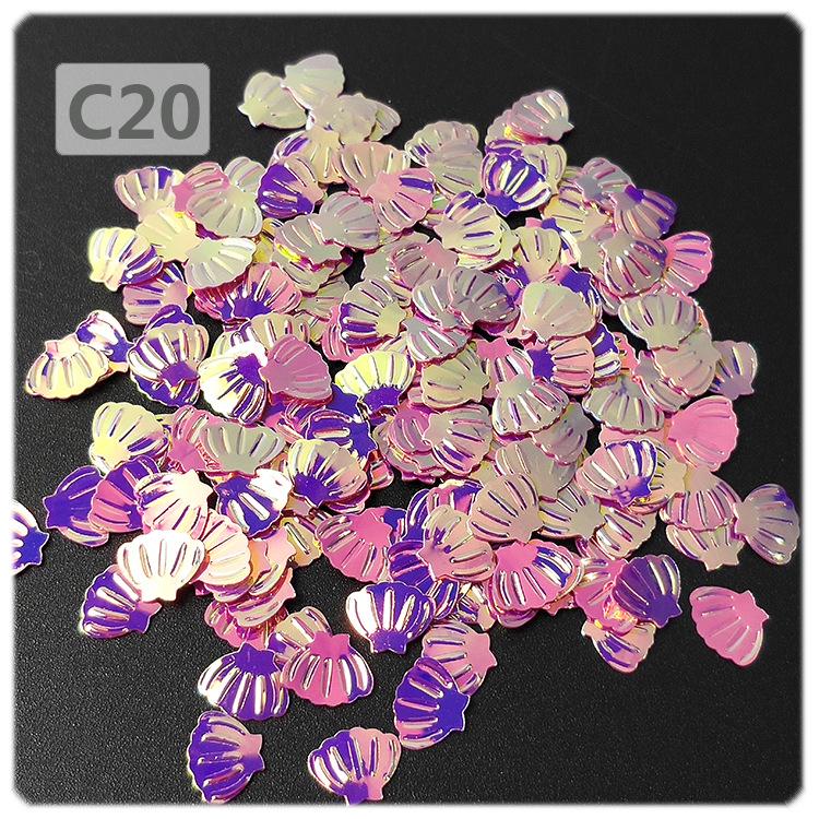 Yaleduo 8mm Mini Gold Shimmer Seashell Sequins - Eye Makeup, Stationery, DIY Jewelry, Epoxy Glitter