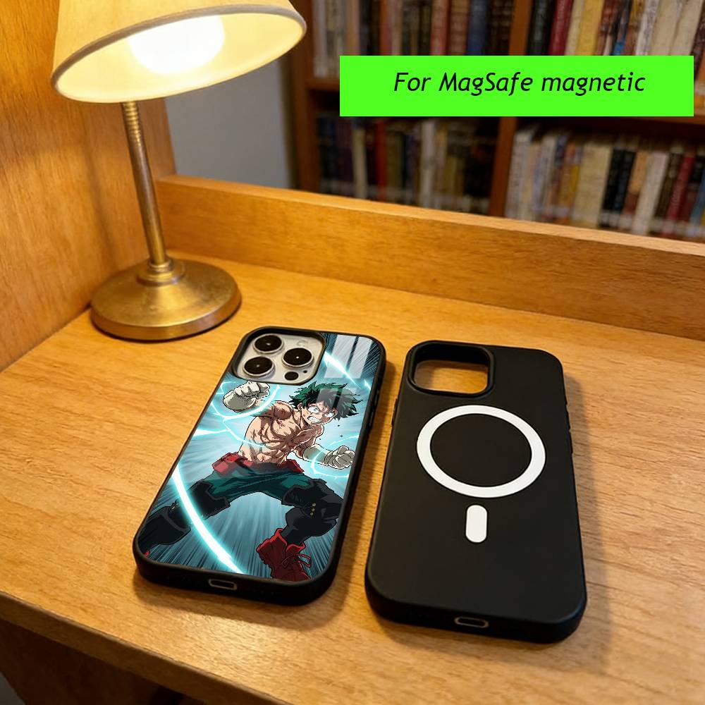 Anime M-My Hero Academia D-Deku Phone Case For iPhone17,16,15,14,13,12,11 Plus,Pro Magnetic with Magsafe Wireless Charging