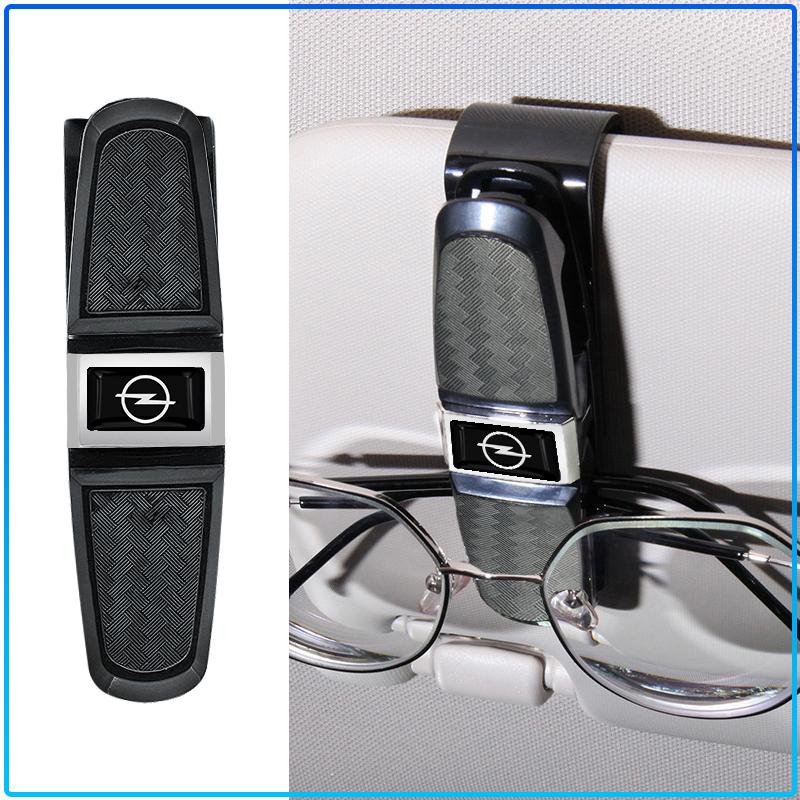 1Pcs Car Sun Visor Glasses Box Emblem Sunglasses Clip Card Ticket For Opel Astra C G H Insignia J K Zafira B Corsa Vectra C Corsa C