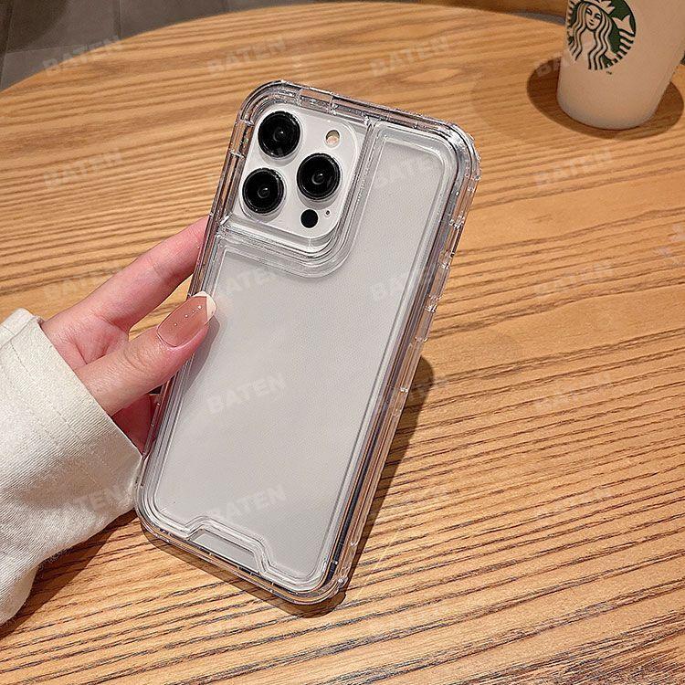 Wholesale Solid Color Phone Case Shockproof Durable Protective Cover Fashion Luxury Soft Shell Mobile Case PVC box&for iphone&3+1 Phone Case белый