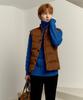 Solew Suede Padded Vest_Camel