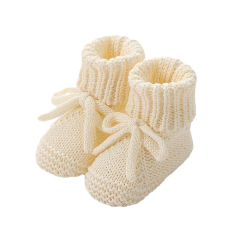 Breathable Infant Walking Shoes Soft Cotton Fabric Baby Booties Skid Proof Bottom Stylish Bowknot Design EasyTied