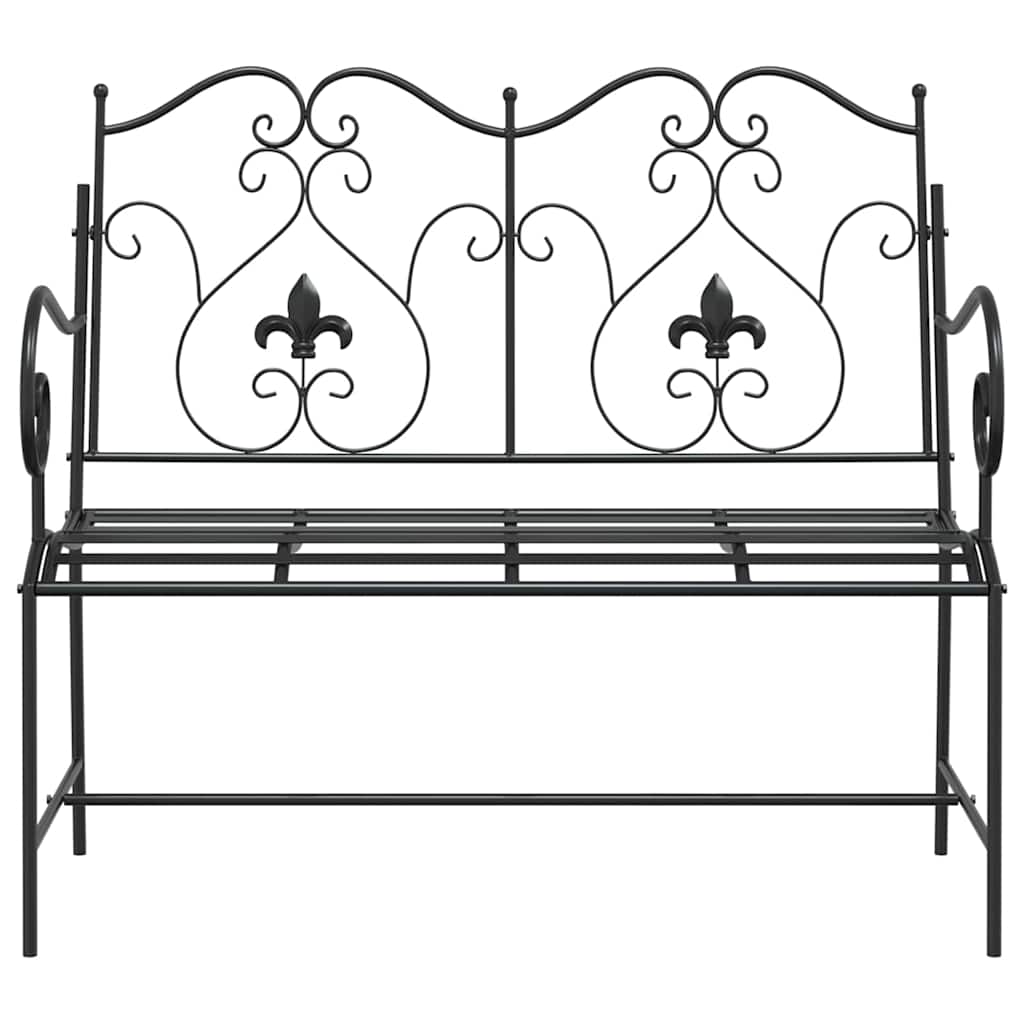 Garden Bench Black 104 x 54 x 93 cm Steel