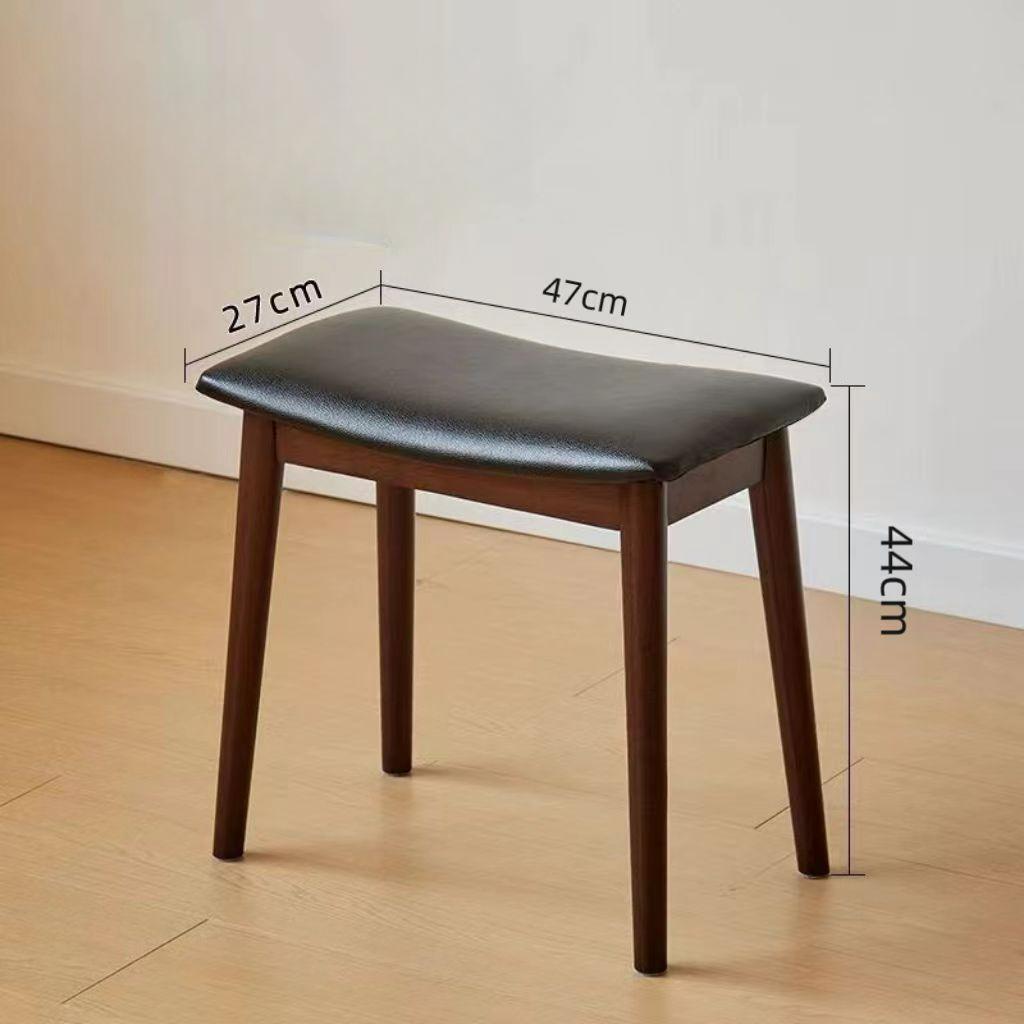 Vanity Stool Vanity Chair Saddle Cushion Ottoman Stool Chair with Solid Wood Legs, Modern Piano Bench Makeup and Foot Stool