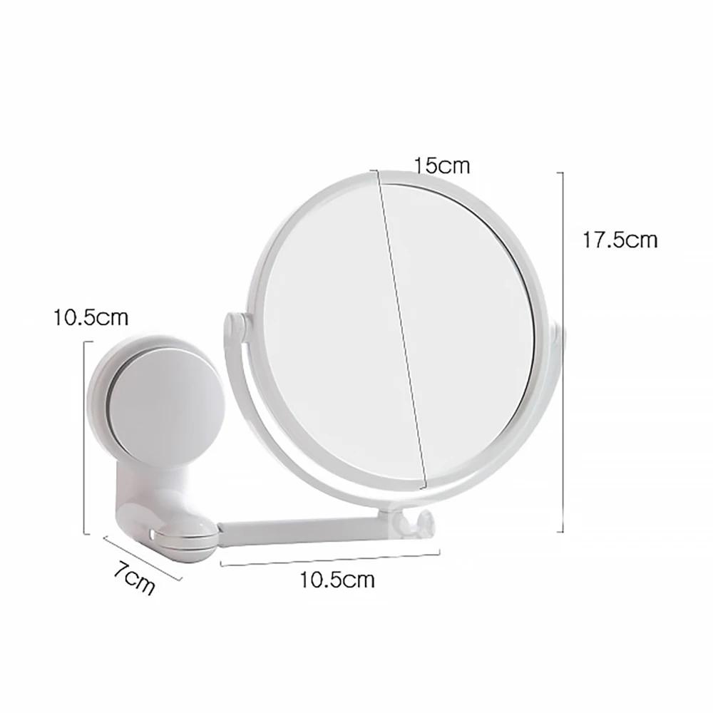 Wall Mirror Folding Arm Extend Bathroom Mirror Without Drill Swivel Bathroom Mirror Suction Arm Double Sided Cosmetic Makeup