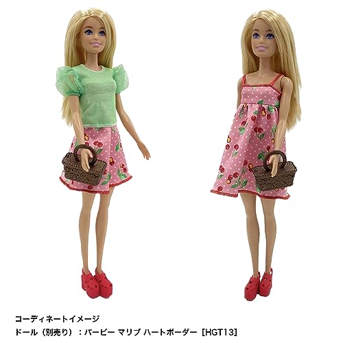 Mattel Barbie Moda Pacote com 2 Conjunto de Vestido Florido (Como Visto no Filme "Barbie") [Roupas para Boneca de Vestir] [Saco Plástico Reutilizável] [A partir de 3 anos] HJT33