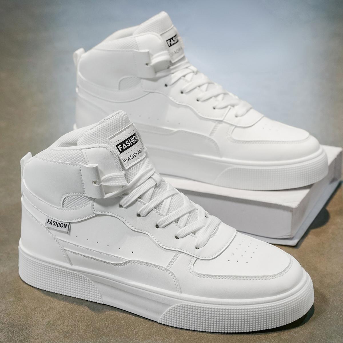 Herrenschuhe für jeden Tag, Sportlich Leicht und Minimalistisch Outdoor Trekking Trend, Für Männer Tägliches Tragen Leichte Nutzung Stil 39 white