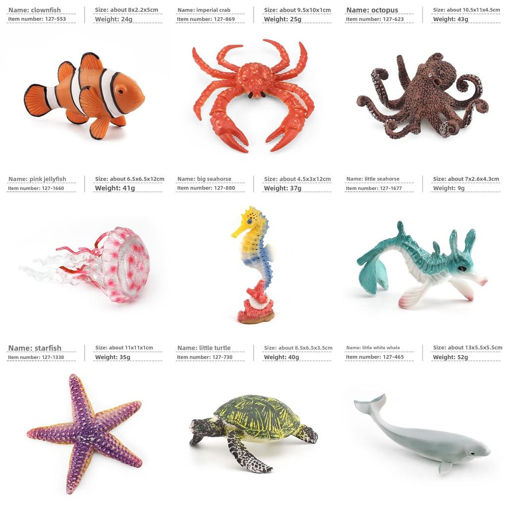 Pvc Oceanic Wildlife Models Featuring Octopus And Crab For Aquarium Enthusiasts