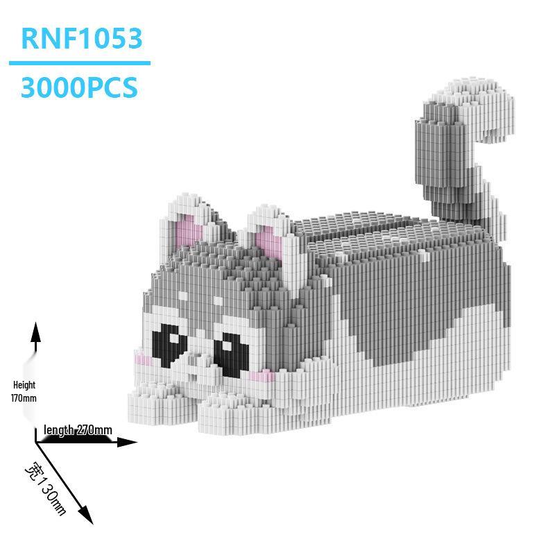 Chao Le Sen Cat Tissue Box with Handmade Bead Puzzle Ornament – DIY 3D Gift for Kids