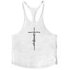 Men's European & American Muscle Gym Vest with Thin 1cm Straps - 100% Cotton