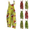 Women's Jumpsuit Halloween Print  Casual Loose Vintage Shoulder Strap Cotton Linen