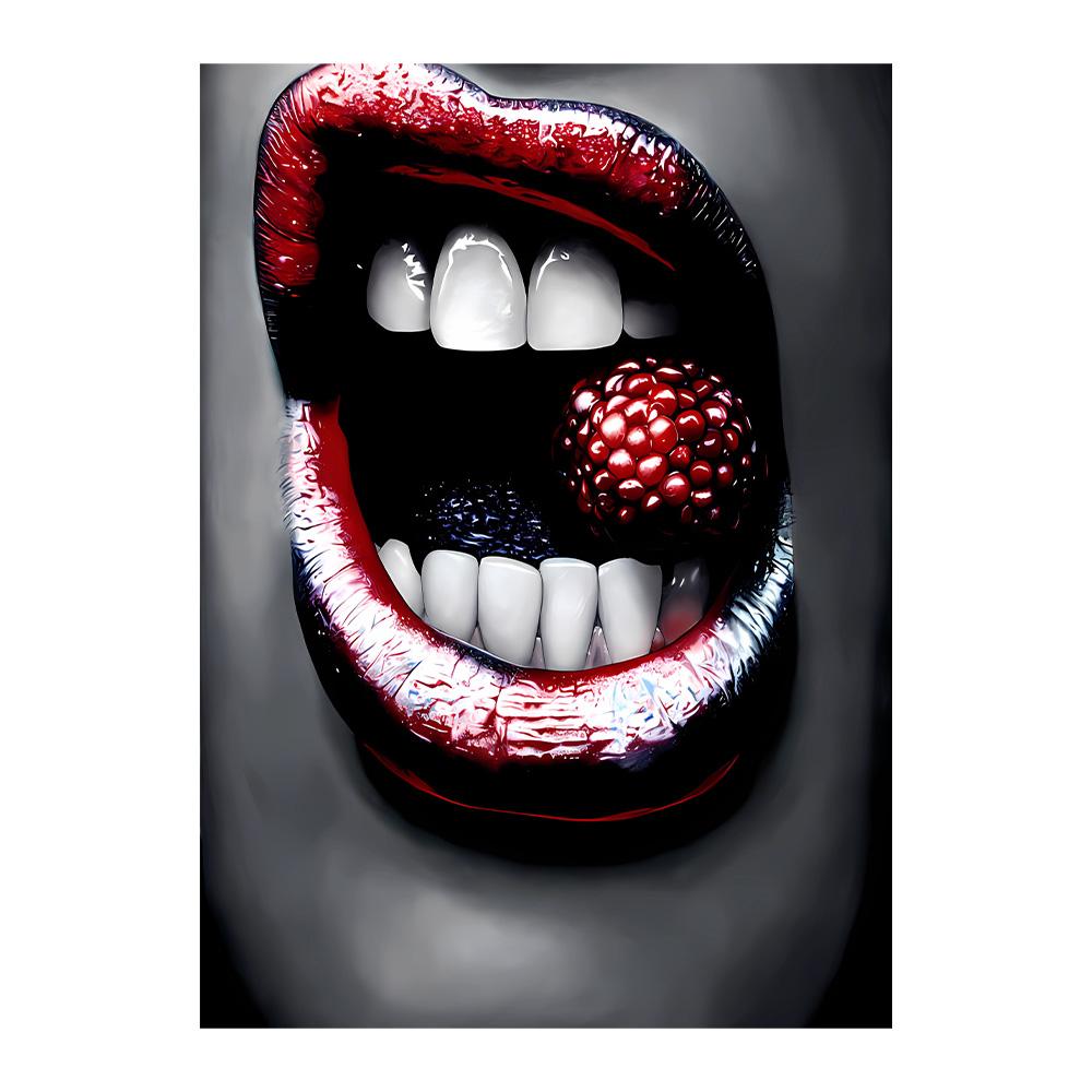 

Сексуальный постер с красными губами Женское искусство Принт губ Искусство Холст Живопись Настенный декор Картина для офисной комнаты 20x30cm