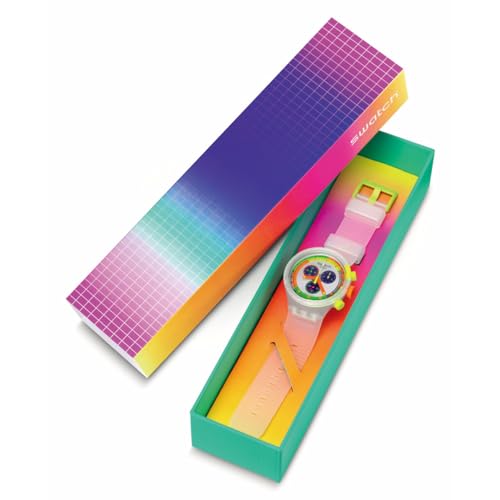 Swatch Neon Jelly Watch SB02K100, Transparent