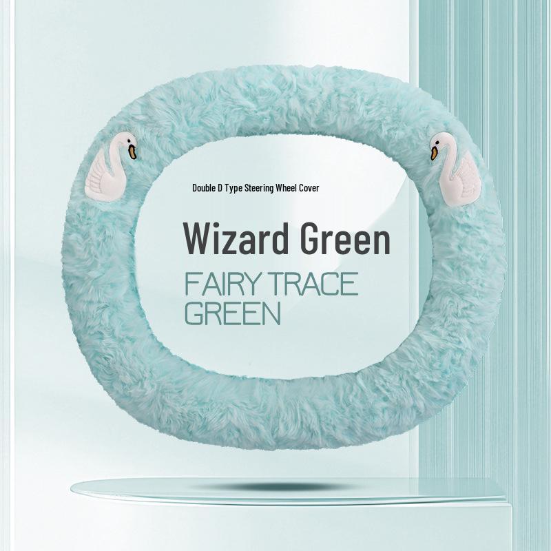 Universal Winter Non-Slip Short Plush Steering Wheel Cover - Warm & Wear-Resistant for Men and Women