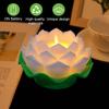 LED Lotus Candles Battery Operated Flameless LED Buddha Lotus Flower Light Creative Simulation Lotus Night Light Home Decoration