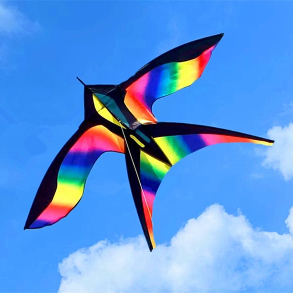Pipa Andorinha Arco-Íris de 1,7m Boa Voo Pipas Infantis Novo Brinquedo Voador ao Ar Livre Jardim